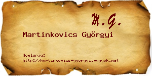 Martinkovics Györgyi névjegykártya